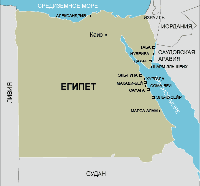 Карта Египета