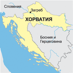 Карта Хорватии